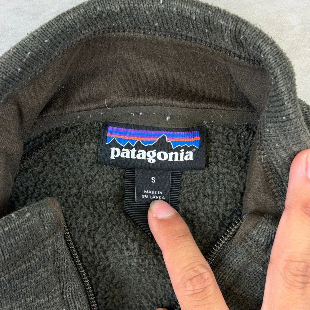 Patagonia Better Sweater Full Zip Fleece Jacket Mens Small Dark Olive Green